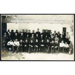   Foto "MIRA", Kúla, Vajdaság, csoportkép egyházi személyekkel, pap, teológus, helytörténet, 1930-as évek, Eredeti fotó, papírkép. 