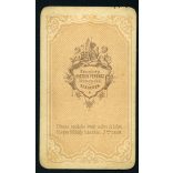 Bietler műterem, Szeged, elegáns könyvön könyöklő hölgy virággal, faragott szék, 1860-as évek, Eredeti CDV, korai vizitkártya fotó. 