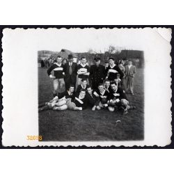   Focicsapat, Ludányhalászi, sport, Nógrád megye, helytörténet, 1956, 1950-es évek, Eredeti fotó, papírkép, hátoldalán nevekkel. 
