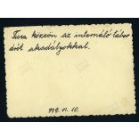 'Tisza közzön az internáló tábor drót akadályokkal'. Dumen-láger (?), Tiszaköz, Kárpátalja, láger barakk szögesdróttal, bevonulás, helytörténet, 1939. VI. 10, 1930-as évek, Eredeti fotó, ritka papírké