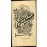 Kozmata műterem, Budapest, házaspár gyönyörű ruhában, bajusz, lánc, óralánc,  portré, 1880-as évek, Eredeti nagyméretű (!) kabinetfotó gyönyörű hátlappal.  