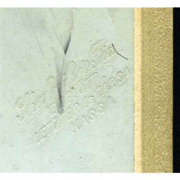 Skalnik és Fia műterem, Kassa, Felvidék, cvikkeres fiatalember portréja, pap (?),  1900-as évek, Eredeti CDV, mélynyomóval is jelzett vizitkártya fotó.  
