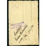 Gasché Gusztáv műterme, fiatal férfi katonai (?) egyenruhában, bajusz, 1. világháború, 1916, 1910-es évek. Eredeti fotó, papírkép, hátulján gyönyörű írás. 