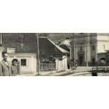 Utcakép, Jolsva, Felvidék, magyar felirat, helytörténet, 1940, 1940-es évek, Eredeti fotó, kartonra ragasztott papírkép.   