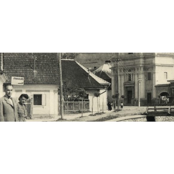 Utcakép, Jolsva, Felvidék, magyar felirat, helytörténet, 1940, 1940-es évek, Eredeti fotó, kartonra ragasztott papírkép.   