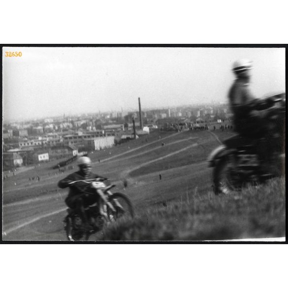Motocross verseny, Óbuda, Budapest, motor, jármű, közlekedés, sport, helytörténet, III. kerület, 1960-as évek, Eredeti fotó, papírkép.   
