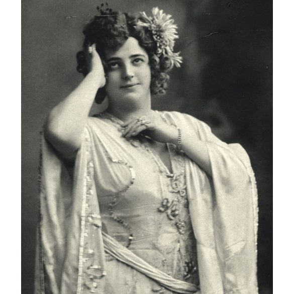 Strelisky műterem, Budapest, Turcsányi Olga színésznő, énekesnő portréja, színház, művészet, ismert, 1905., 1900-as évek, Eredeti fotó, papírkép.  