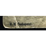 K.V. műterem, Budapest, Áldor Juliska színésznő, énekesnő portréja, színház, művészet, zene, ismert, 1900-as évek, Eredeti fotó, papírkép, sarkainál törésnyommal...   