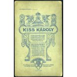 Kiss Károly műterme, Budapest, elegáns férfi bajusszal, lovas óratartóval, portré, 1890-es évek, Eredeti kabinetfotó.   