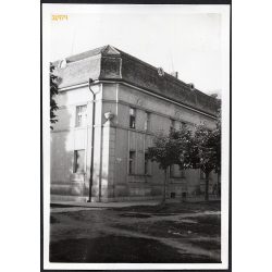   Baja, utcakép, épület, Bács-Kiskun megye, helytörténet, 1940-es évek, Eredeti fotó, papírkép.  
