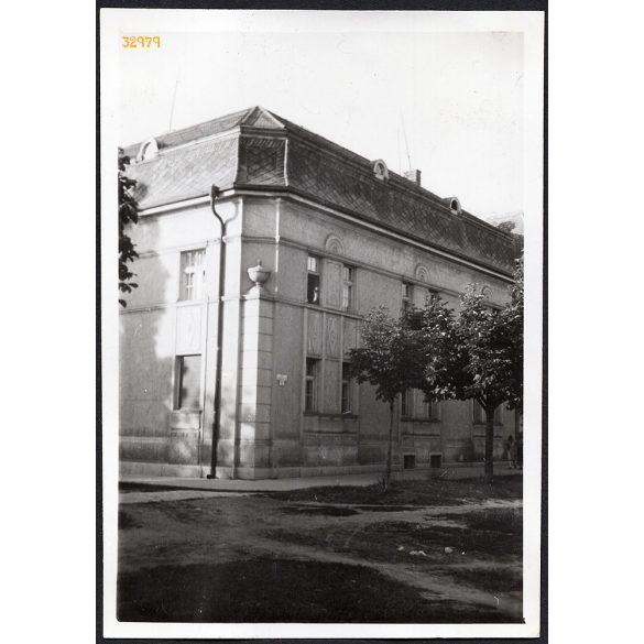 Baja, utcakép, épület, Bács-Kiskun megye, helytörténet, 1940-es évek, Eredeti fotó, papírkép.  
