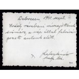 Katonák teherautóval, Debrecen, 'Erdély részbeni visszajöttének örömére a nép által felvirágozott autónk előtt.', bevonulás, 2. világháború, helytörténet, 1940. szeptember 4, 1940-es évek, Eredeti fot