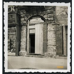   METEOR Villamossági és Csillár Gyár Rt., Budapest, Vámház körút 11, utcakép, kirakat, üzlet, helytörténet, 1938, 1930-as évek, Eredeti fotó, papírkép.  