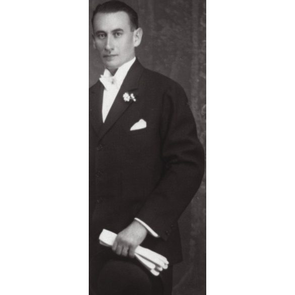 Stróbl J. Nándor fényképész műterme, Rákosszentmihály (Budapest), Dr. Király Aurél és Dr. Brenndörfer Terézia esküvője, vőlegény, menyasszony,  portré, helytörténet, 1927. augusztus 22., 1920-as évek,