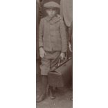 Brenndörfer család, Mátyásföld (Budapest), Emma utca 8., táska, bot, esernyő, kalap, helytörténet, 1913. augusztus, 1910-es évek, Eredeti fotó, papírkép. 