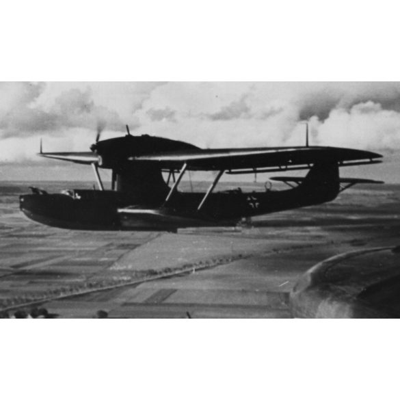 Nagyobb méret, Doriner DO-18 felderítő 'repülő csónak',  német légierő, 2. világháború, repülő, 1930-as évek, Eredeti sajtófotó, pecséttel jelzett, sorszámozott papírkép.   