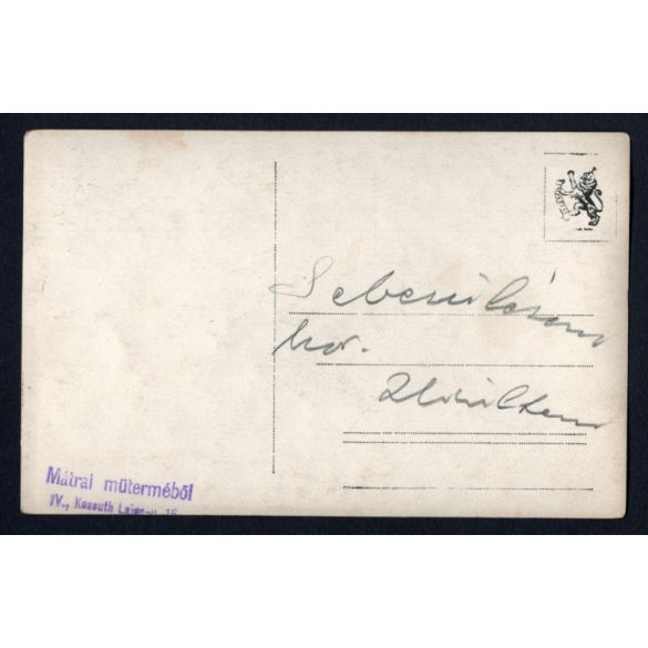 Mátrai műterem, Budapest, sebesült katonák egy katonakórház udvarán,  érdemrend, egyenruha, 1. világháború, 1915, 1910-es évek, Eredeti fotó, papírkép. 