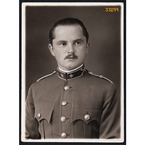 Magyar katona portréja, egyenruha, Gödöllő, helytörténet, 1931. szeptember 20., 1930-as évek, Eredeti fotó, papírkép.  