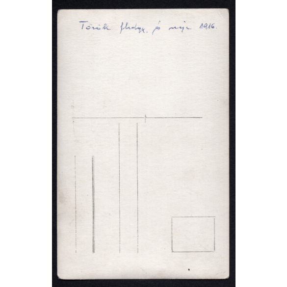 „Török főhadnagy és neje”, főhadnagy és családja, egyenruha, érdemrend, 1. világháború, 1916, 1910-es évek, Eredeti fotó, papírkép.   