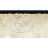 Szabó műterem, Rákoshegy, Budapest, lányok különös jelmezben, kard, címer, színjátszás (?), színház (?), helytörténet, 1920-as évek, Eredeti fotó, papírkép.  