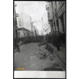 Forradalom, Budapest, páncéltörő ágyú a Práter utca, Futó utca sarkán, VIII. kerület, helytörténet, 1956, 1950-es évek, Eredeti fotó, papírkép. 