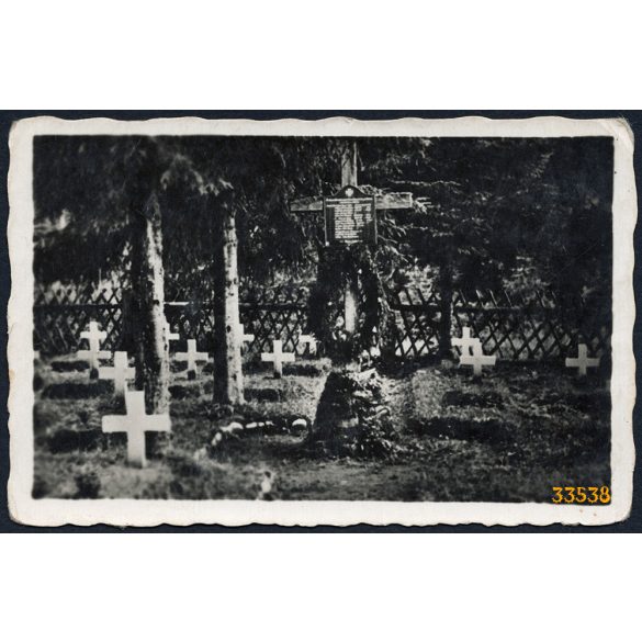 Hősök temetője, Kőrösmező, Kárpátalja, 2. világháború, helytörténet, 1943. április, 1940-es évek, Eredeti fotó, papírkép.   