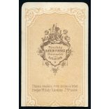 Bietler műterem, Szeged, fiatal nő elegáns ruhában, 1860-as évek, Eredeti CDV, vizitkártya fotó, alja vágott.  