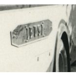 IBUSZ, egyenruhás nő különleges Mávag  LO 4000-Zupka (?), SOMUA (?) autóbusszal, busz, jármű, közlekedés, 1950-es évek, Eredeti fotó, papírkép.   