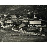 Falu a Tisza partján, Kőrösmező, Kárpátalja, 2. világháború, helytörténet, 1943, 1940-es évek, Eredeti fotó, papírkép. 