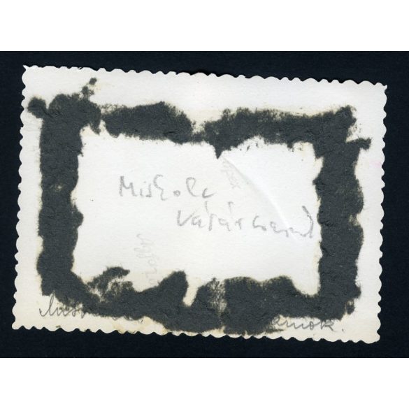 utcakép a Vásárcsarnokkal, Miskolc,  bútorszállító kordé, jármű, közlekedés, helytörténet, 1930-as évek, Eredeti fotó, papírkép. 