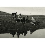 Árvíz, Óföldeák, Maros folyó, helytörténet, Csongrád-Csanád megye,  1940. április 12, 1940-es évek, Eredeti fotó, papírkép.  