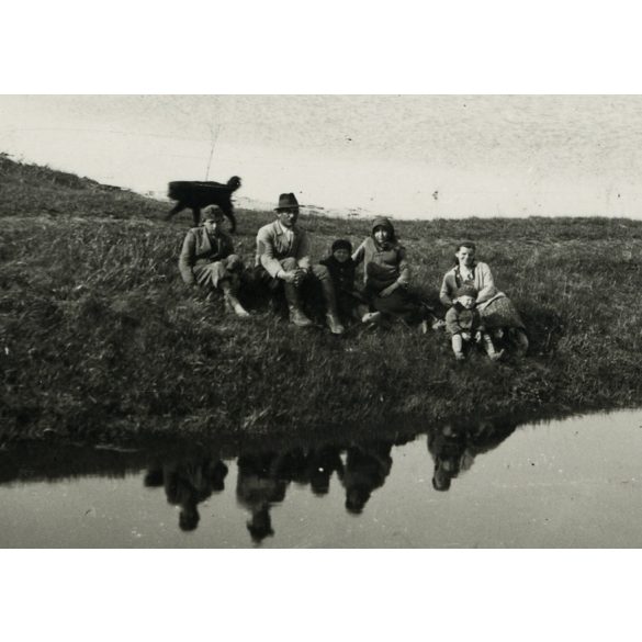 Árvíz, Óföldeák, Maros folyó, helytörténet, Csongrád-Csanád megye,  1940. április 12, 1940-es évek, Eredeti fotó, papírkép.  