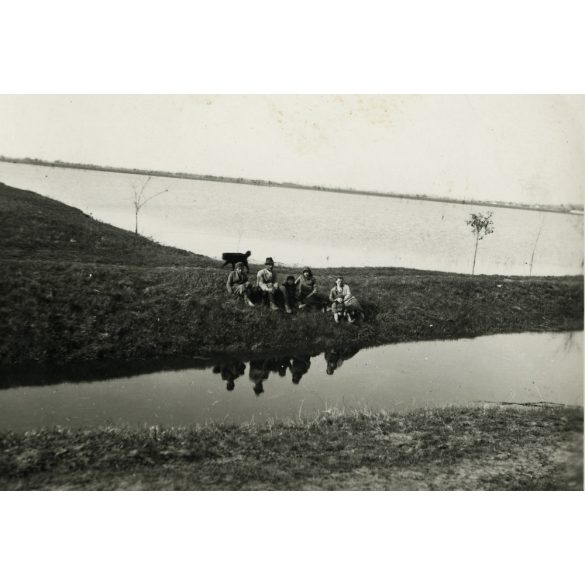 Árvíz, Óföldeák, Maros folyó, helytörténet, Csongrád-Csanád megye,  1940. április 12, 1940-es évek, Eredeti fotó, papírkép.  