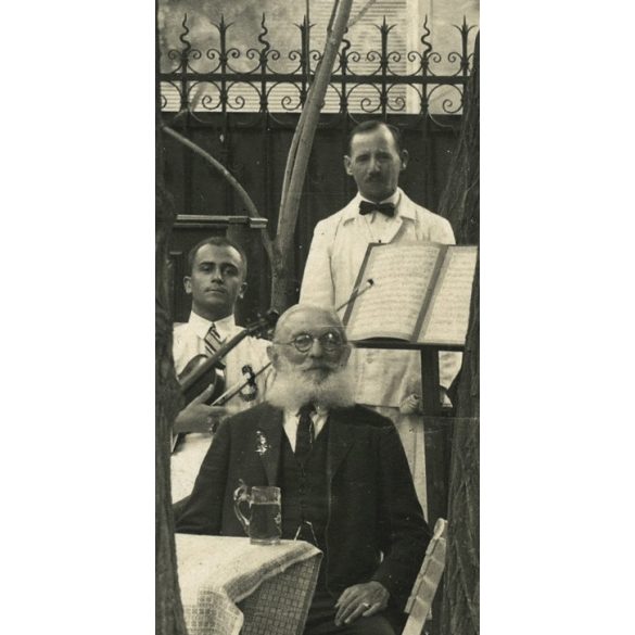 Kohn Béla vendéglője, Újpest, Budapest, kocsma, étterem, vendéglátás, zenekar, helytörténet, 1924, 1920-as évek, Eredeti fotó, papírkép.   