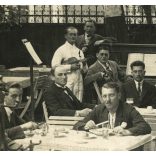 Kohn Béla vendéglője, Újpest, Budapest, kocsma, étterem, vendéglátás, zenekar, helytörténet, 1924, 1920-as évek, Eredeti fotó, papírkép.   