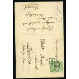 Osmaniczky (?) műterem, Tapolca, elegáns fiatal férfi kalappal, sétapálcával, óralánccal, helytörténet, Veszprém megye, 1909, 1900-as évek, Eredeti fotó, papírkép, felső sarkán kis törésnyommal. 