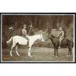 Magyar katonák lóháton, egyenruha, 1. világháború, 1910-es évek, Eredeti fotó, papírkép.   