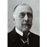 Basa műterem, Ungvár, Kárpátalja, elegáns úr cvikkerrel, bajusz, 1890-es évek, Eredeti CDV, vizitkártya fotó.   