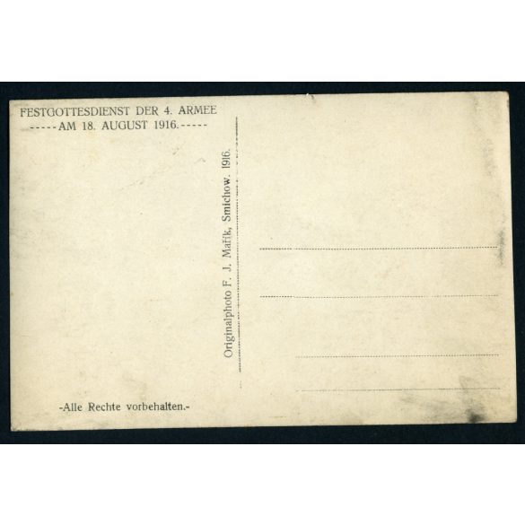 Marik fotográfus, Smichow, Csehország, K.u.K. 4. hadsereg, ünnepi mise egy templomban, katona, 1. világháború,  1910-es évek. Eredeti fotó, papírkép.    