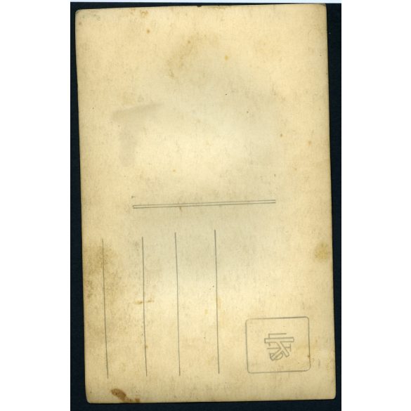 Magyar Királyi Folyamőrség, férfi egyenruhában, bajonett, bajusz, katona, 1920-as évek, Eredeti fotó, kézzel színezett papírkép. 