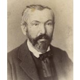 Letzter műterem, Kassa, Felvidék, elegáns szakállas férfi különös nyakkendőben, 1870, 1870-es évek, Eredeti CDV, vizitkártya fotó. 