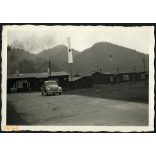 Menekülttábor az 1956-os forradalom idején menekülő magyaroknak valahol Bécs környékén, Ausztria, 1950-es évek. Eredeti hátulján feliratozott fotó, papírkép. 