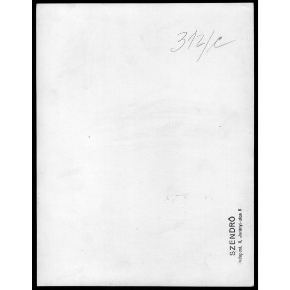 Nagyobb méret, Szendrő István fotóművészeti alkotása, Jégzajlás a Dunán, háttérben a budapesti Erzsébet híd villamossal, 1930-as évek. Eredeti, pecséttel jelzett fotó, papírkép, Agfa Brovira papíron. 