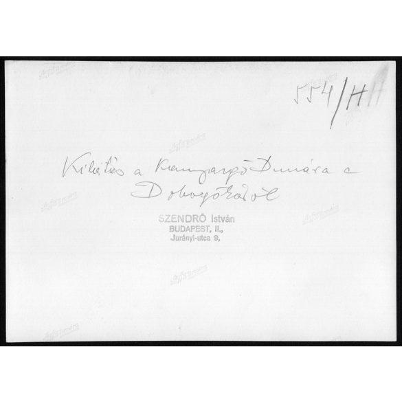 Nagyobb méret, Szendrő István fotóművészeti alkotása. dobogókői kilátás, Dunakanyar, felhők, tájkép, 1930-as évek. Eredeti, pecséttel jelzett fotó, papírkép, Agfa Brovira papíron. Dekorációnak, ajándé