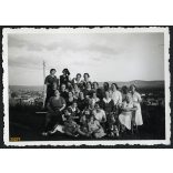 Magyarok a város felett, Kolozsvár, Erdély,  háttérben a régi város, helytörténet, 1935, 1930-as évek, Eredeti fotó, papírkép.  