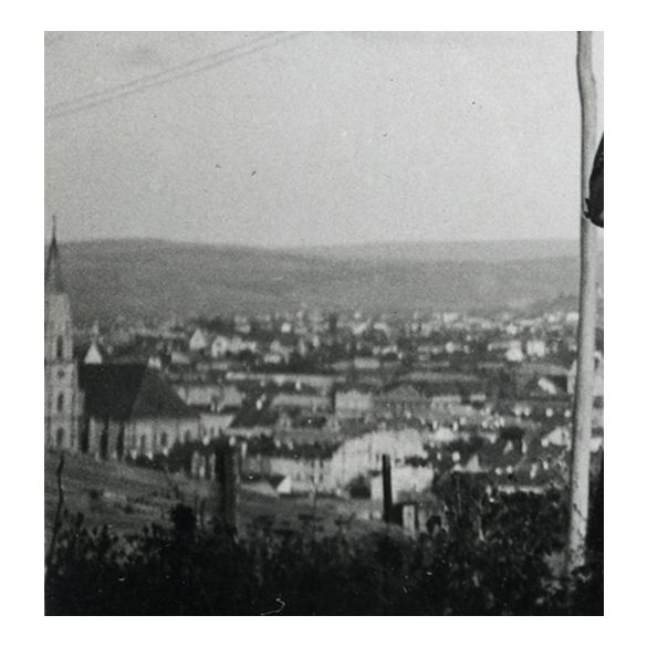 Magyarok a város felett, Kolozsvár, Erdély,  háttérben a régi város, helytörténet, 1935, 1930-as évek, Eredeti fotó, papírkép.  
