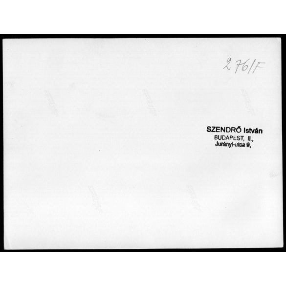 Nagyobb méret, Szendrő István fotóművészeti alkotása. Szürkemarhák a vízben, Hortobány, néprajz, helytörténet, 1930-as évek. Eredeti, pecséttel jelzett fotó, papírkép, Agfa Brovira papíron. Dekoráción