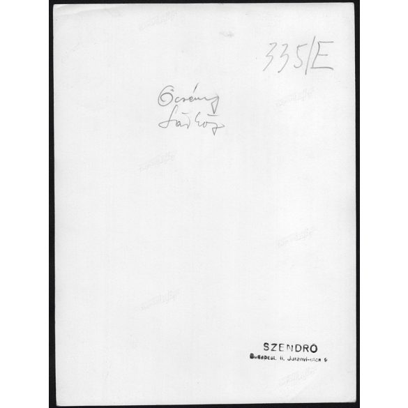 Nagyobb méret, Szendrő István fotóművészeti alkotása. Fiatal nő, népviseletben, rokkával, Őcsény, Tolna megye, 1930-as évek. Eredeti, pecséttel jelzett fotó, papírkép, Agfa Brovira papíron. Dekoráción