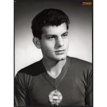 Farkas János, az 1962-es Chilei labdarúgó világbajnokságon részt vett magyar válogatott csapat tagja, csatára, sporttörténet, labadrúgás, 1962, 1960-as évek, Eredeti fotó, papírkép.