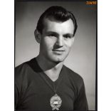 Monostori Tivadar, az 1962-es Chilei labdarúgó világbajnokságon részt vett magyar válogatott csapat tagja, csatára, sporttörténet, labdarúgás, 1962, 1960-as évek, Eredeti fotó, papírkép.  